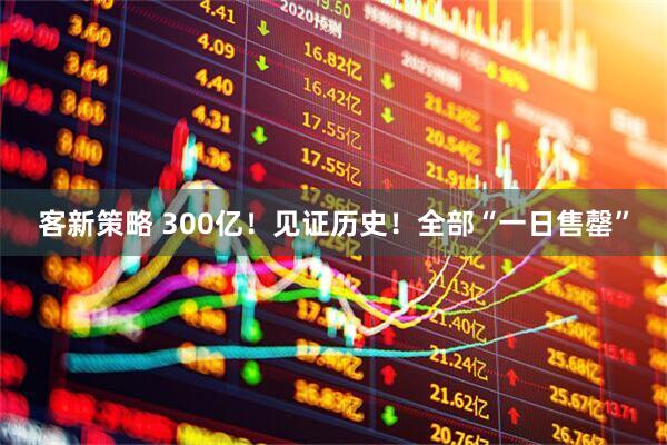 客新策略 300亿！见证历史！全部“一日售罄”