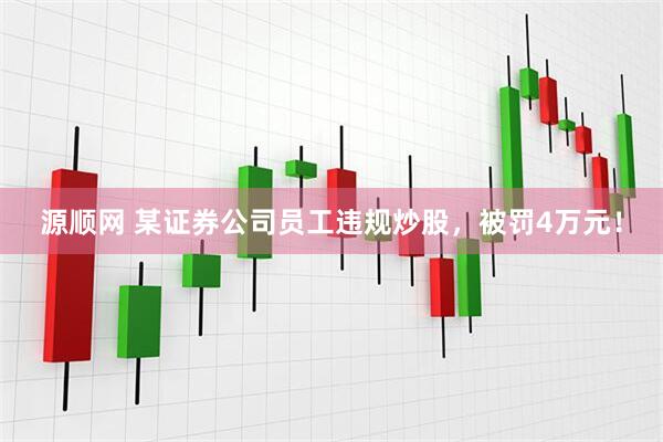 源顺网 某证券公司员工违规炒股，被罚4万元！